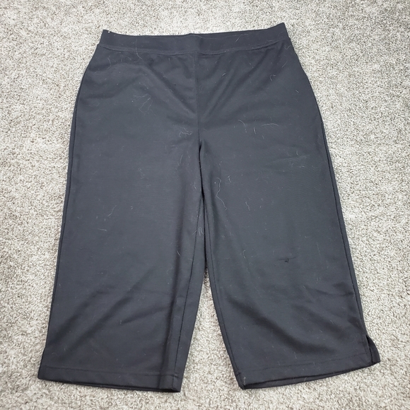 Woman Within Black Cropped Lounge Pant 16W - Picture 1 of 3